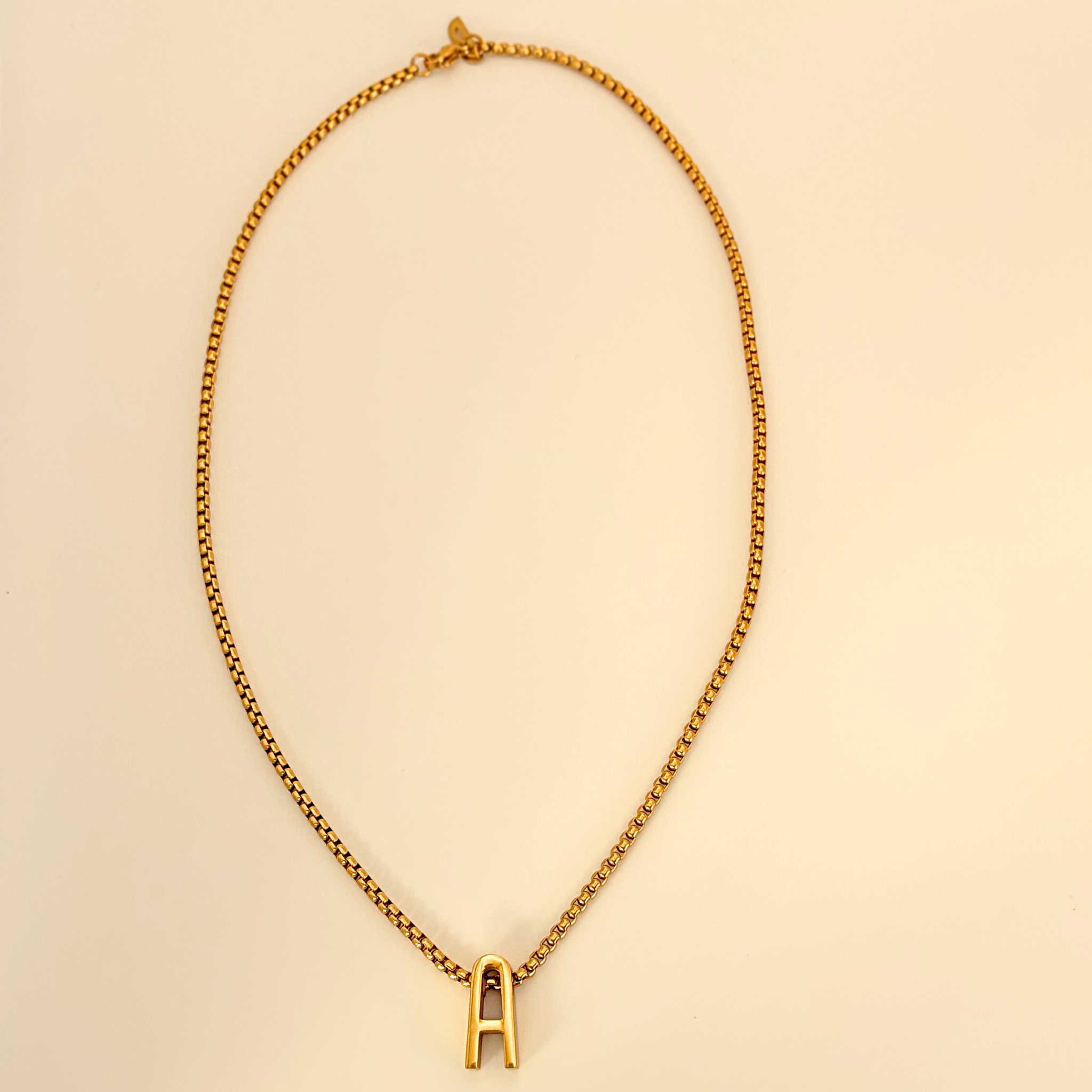 Identity Letter Charm Necklace