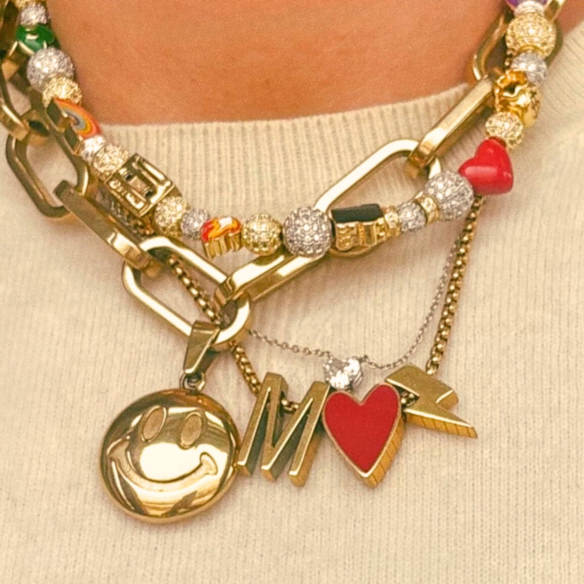Identity Heart charm necklace