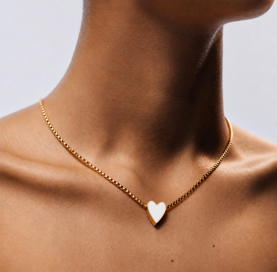 Identity Heart Charm White