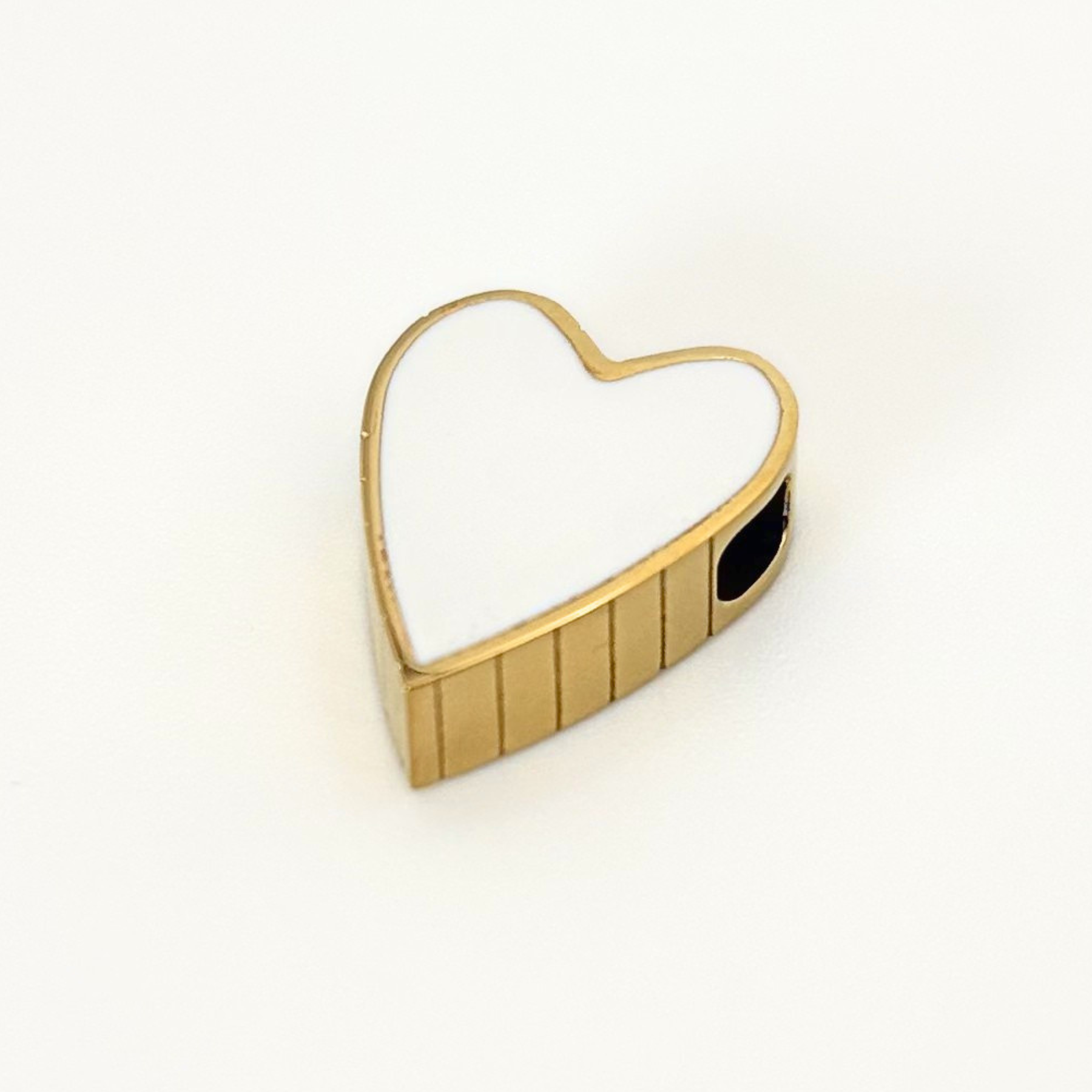 Identity Heart Charm White
